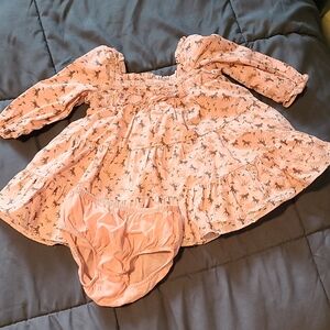 Janie and Jack Floral Baby Dress with Ruffles